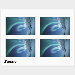 Sticker Rectangulaire Northern Lights Norvège
