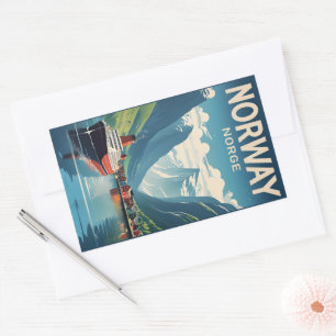 Sticker Rectangulaire Norvège