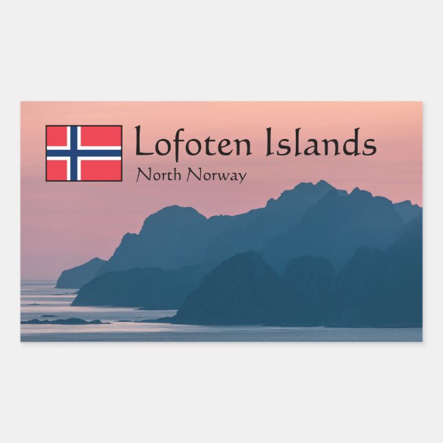 Sticker Rectangulaire Norvège Lofoten (Devant)