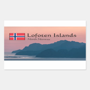 Sticker Rectangulaire Norvège Lofoten