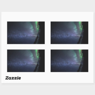 Sticker rectangulaire Norvège Northern Lights