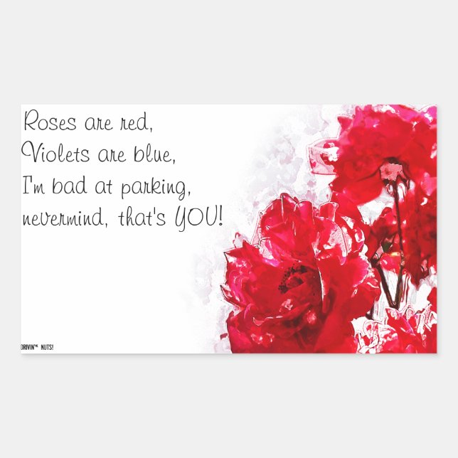 Sticker Rectangulaire Note de stationnement incorrecte (Devant)