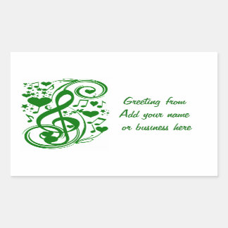 Sticker Rectangulaire Notes sur la chance_