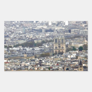 Sticker Rectangulaire Notre Dame Paris France