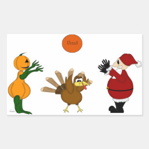 Sticker Rectangulaire N'oubliez pas l'autocollant Thanksgiving