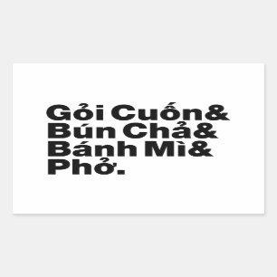 Sticker Rectangulaire Nourriture vietnamienne de rue