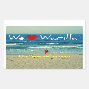 Sticker Rectangulaire Nous aimons l'autocollant de Warilla
