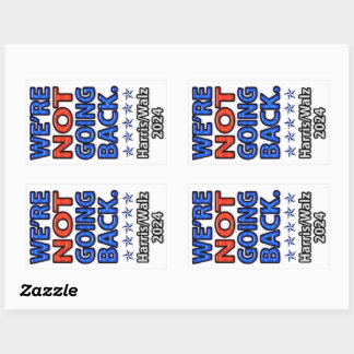 Sticker Rectangulaire Nous ne retournons pas Harris Walz