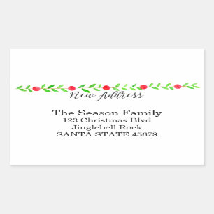 Sticker Rectangulaire Nous nous sommes déplacés/nouveaux adresses, No