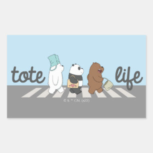 Sticker Rectangulaire Nous Ours Nus - Fourre-tout Life!