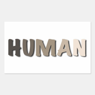 Sticker Rectangulaire Nous sommes humains   une communauté mondiale