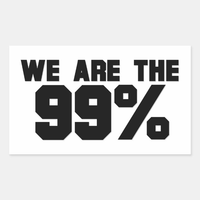 STICKER RECTANGULAIRE NOUS SOMMES LES 99% (Devant)