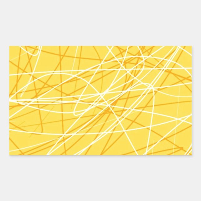 Sticker Rectangulaire Nouveau motif jaune canari tendance 2014 accessoir (Devant)