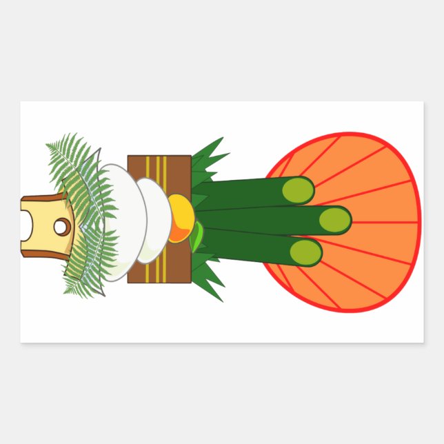 Sticker Rectangulaire Nouvel An japonais (Devant)