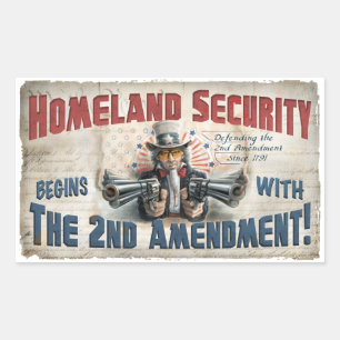 Sticker Rectangulaire Nouvel engin de droits d'arme