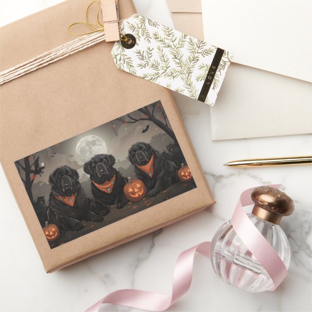 Sticker Rectangulaire Nouvelle-Ecosse Halloween Épouvantable (Cadeaux)