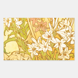 Sticker Rectangulaire Nouvelle Lily flowers