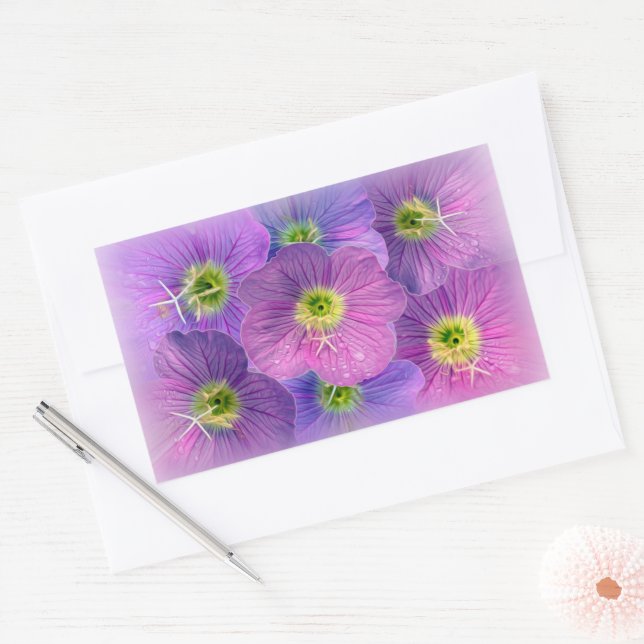 Sticker Rectangulaire Nuances de violet (Enveloppe)