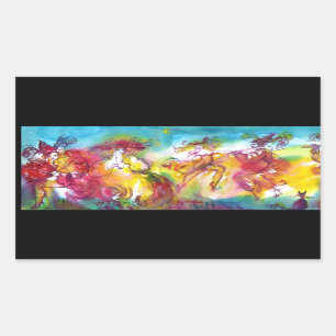 Sticker Rectangulaire NUIT DU CARNAVAL / Mascarade vénitienne, Musique d