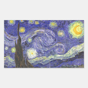 Sticker Rectangulaire Nuit étoilée par Vincent van Gogh