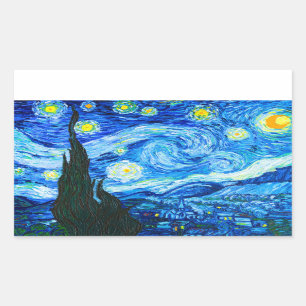 Sticker Rectangulaire Nuit Van Gogh Starry