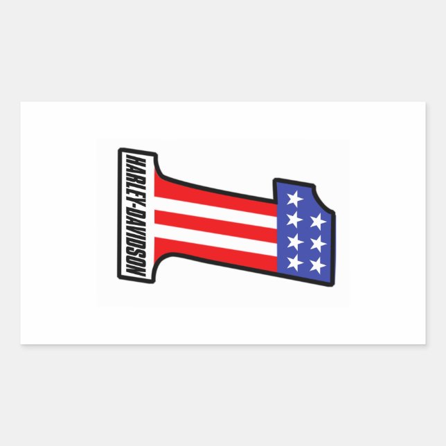 Sticker Rectangulaire Number One Sticker, Red, White and Blue (Devant)