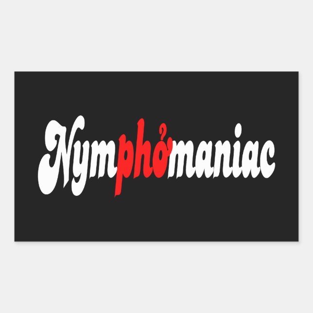 Sticker Rectangulaire Nymphomane (Devant)
