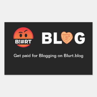 Sticker Rectangulaire Obtenez un paiement pour Blogging sur Blurt.blog