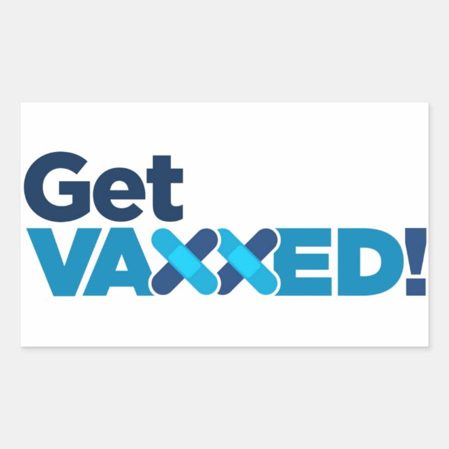 Sticker Rectangulaire obtenir un aimant vacciné (Devant)