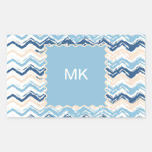 Sticker Rectangulaire Ocean Waves Chevron