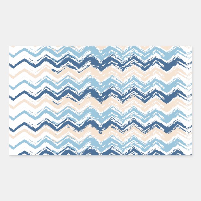 Sticker Rectangulaire Ocean Waves Chevron (Devant)