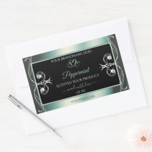 Sticker Rectangulaire Oeil Capture Monnaie Noire Produit Turquoise Étiqu