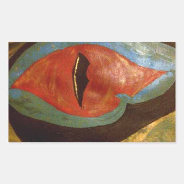Sticker Rectangulaire oeil de dragon (Devant)
