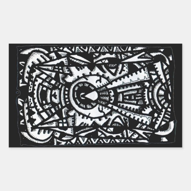 Sticker Rectangulaire OEil. par Brian Benson (Devant)