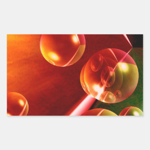 Sticker Rectangulaire Oeuvre Abstraite contemporaine de Serdar Hizli