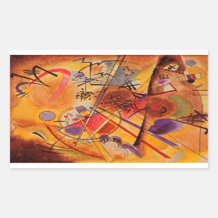 Sticker Rectangulaire Oeuvre Abstraite de Kandinsky