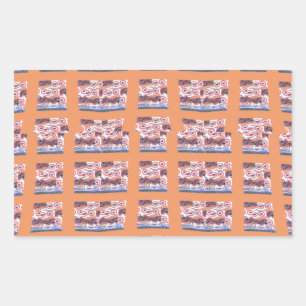 Sticker Rectangulaire Oeuvre d'art unique et élégante pour tous les âges