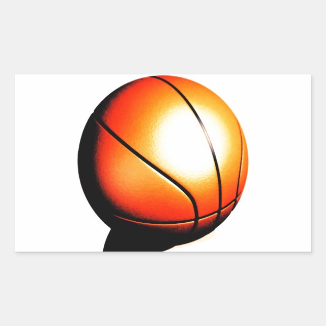 Sticker Rectangulaire Oeuvre de basket-ball (Devant)