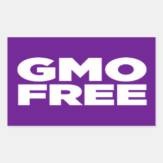 STICKER RECTANGULAIRE OGM LIBRE (PURPLE)