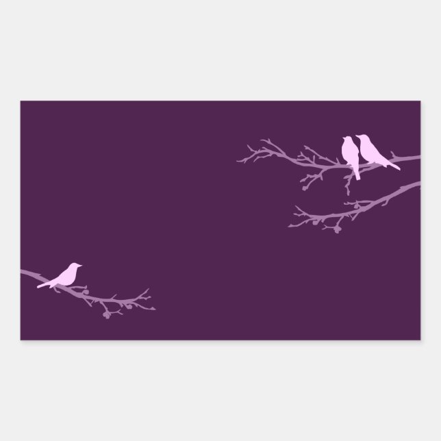 Sticker Rectangulaire oiseaux moisis (Devant)