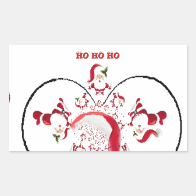 Sticker Rectangulaire Oki Dokie Père Noël ! (Devant)