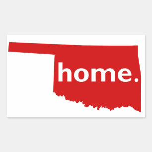 Sticker Rectangulaire Oklahoma Home
