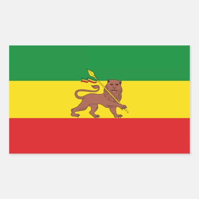 Sticker Rectangulaire Old Ethiopian flag (Devant)