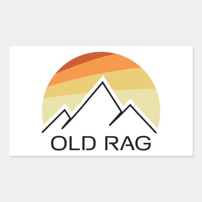 Sticker Rectangulaire Old Rag Mountain Retro (Devant)