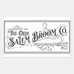 Sticker Rectangulaire Olde Salem Broom
