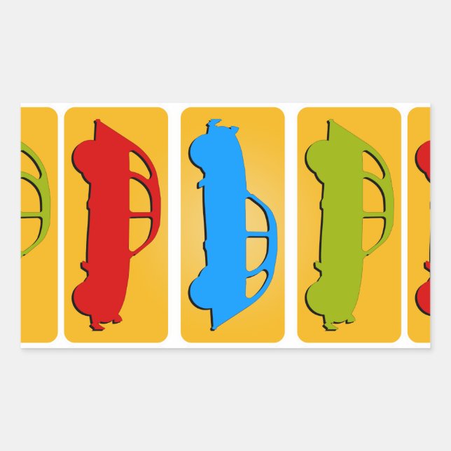 Sticker Rectangulaire Oldtimer 2cv Ente Ampel (Devant)