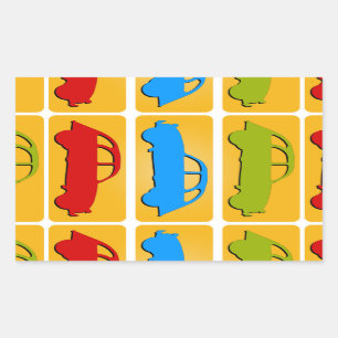 Sticker Rectangulaire Oldtimer 2cv Ente Ampel