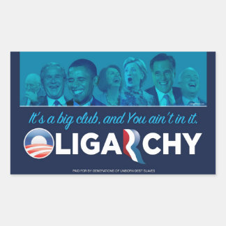 Sticker Rectangulaire Oligarchie 2012