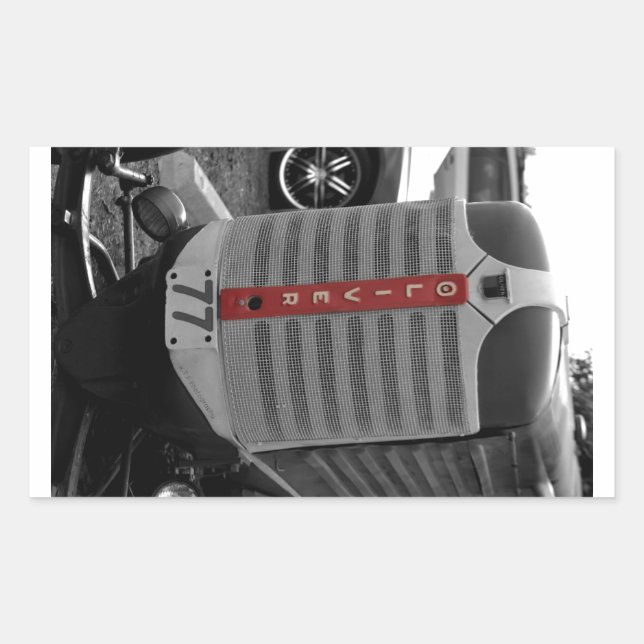 Sticker Rectangulaire Oliver Tractor (Devant)