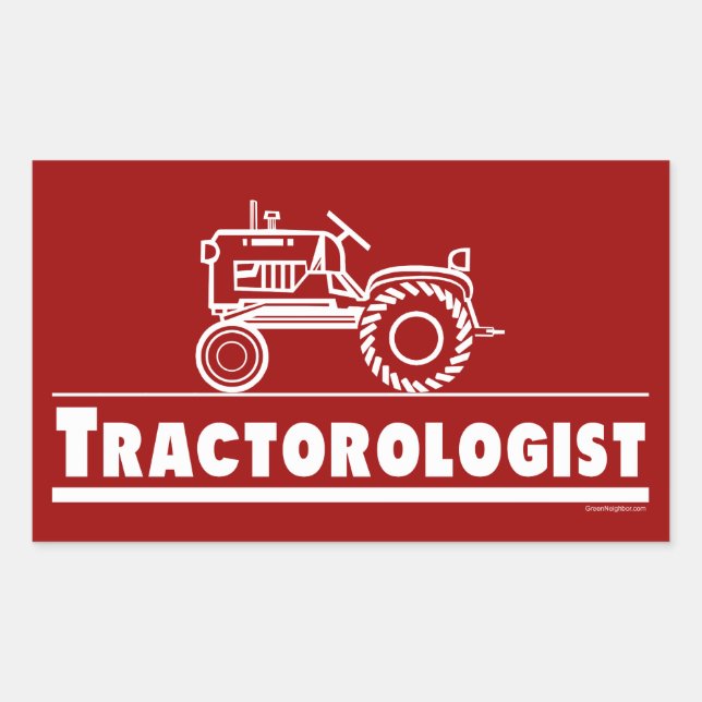 Sticker Rectangulaire Ologiste de tracteur RED (Devant)